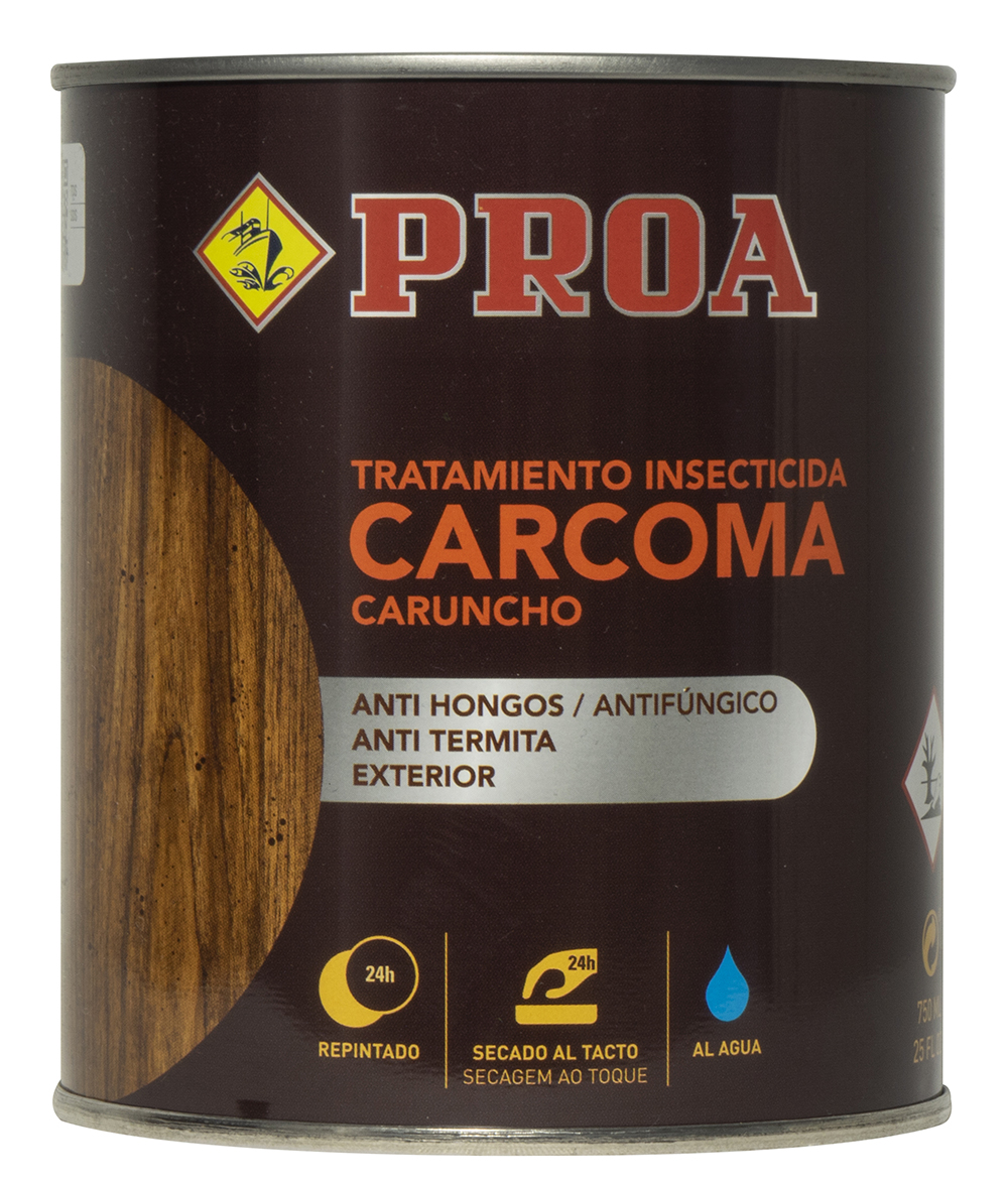 Carcoma. matacarcoma, prevención y curación contra la carcoma, termitas y  hongos de la madera. proa. transparente