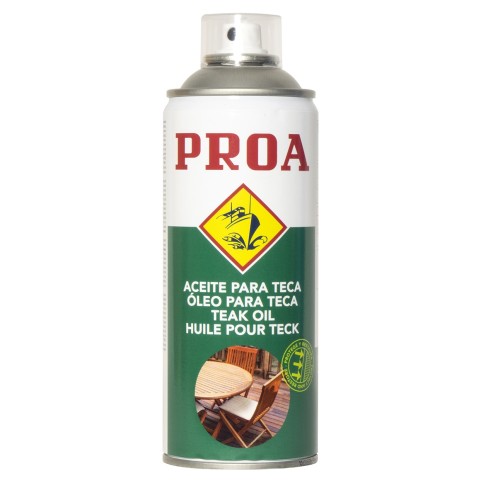 Aceite para teca. Protección y nutrición para la madera. Spray. transparente