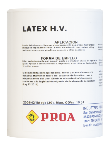 Latex. Imprimación para paredes. transparente