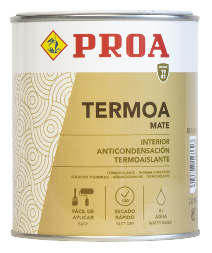 TERMOA. Pintura anticondensación termoaislante. Mate. blanco