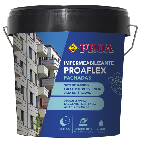 Impermeabilizante elástica térmica. PROAFLEX TERMO.  blanco