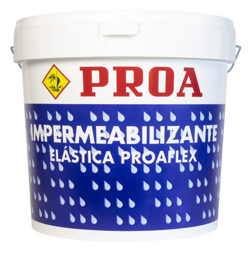 Impermeabilizante elástica fibrada para fachadas. PROAFLEX. blanco