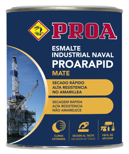 Esmalte sintético industrial secado rapido. Mate. PROARAPID. marrón ral 8016