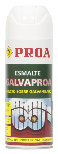 GALVAPROA. Esmalte directo sobre galvanizado. Satinado. Spray. Pintar galvanizado sin necesidad de imprimación. blanco