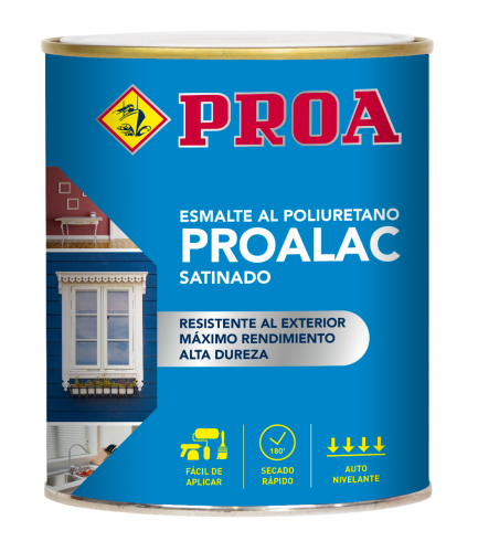 Esmalte laca al poliuretano. Satinado. PROALAC. blanco