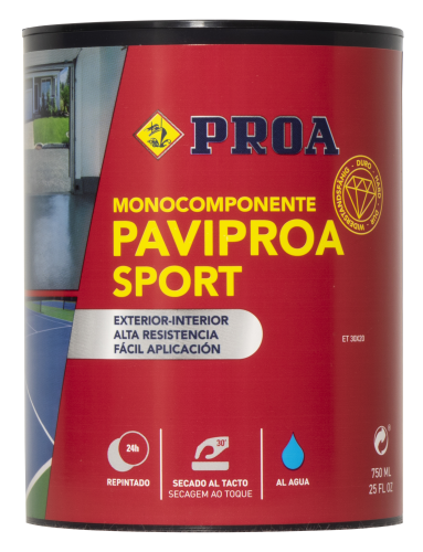 Pintura monocomponente para suelos al agua. Satinado. PAVIPROA. blanco