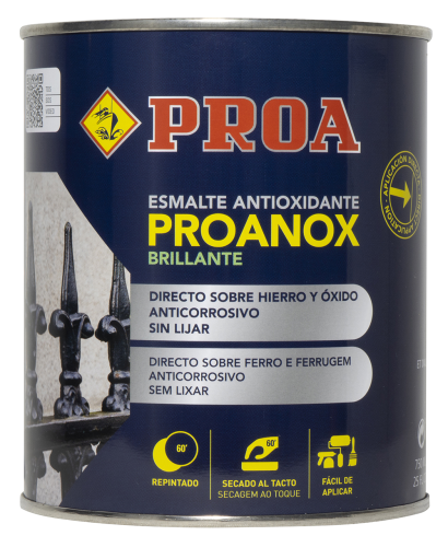 Esmalte directo sobre oxido. Brillante. PROANOX.  verde botella ral 6005