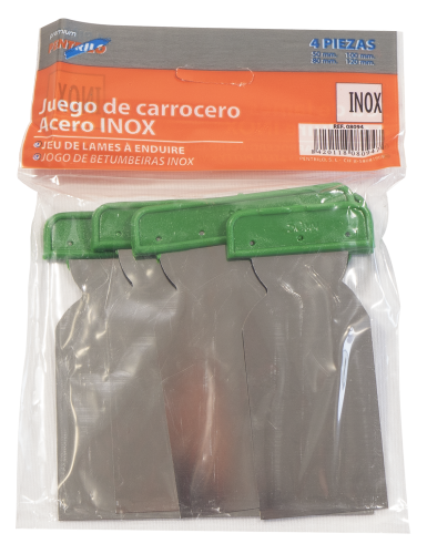 Espátula Carrocero Inox. 4Pzs.
