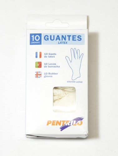 Guante Transparente Latex Gde (10 U)
