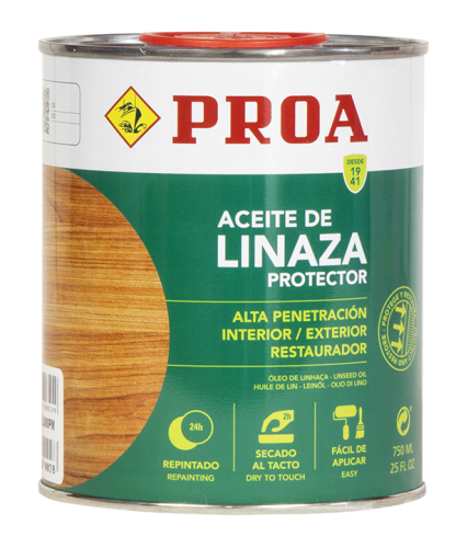 Aceite de linaza. Protección y nutrición para la madera. transparente